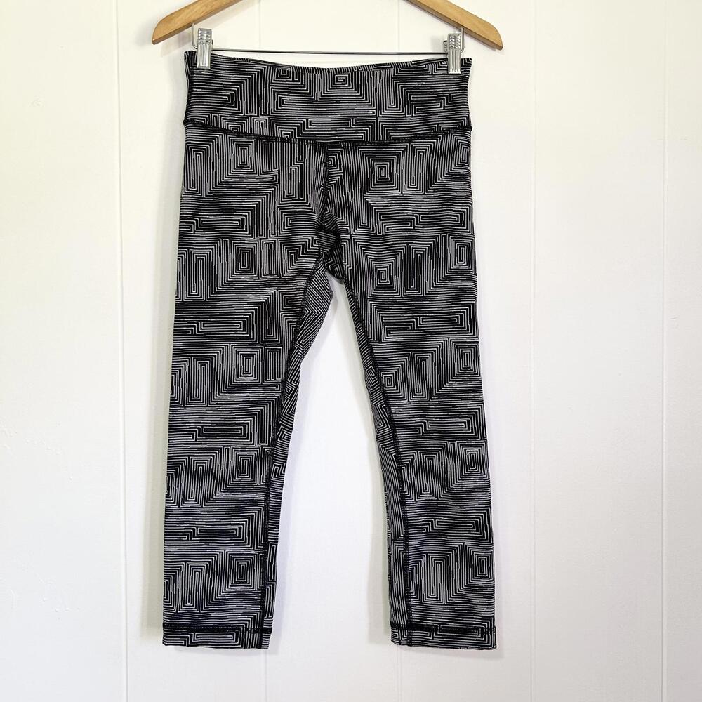 Lululemon Wunder Under Hi-rise Tight Maze Jaquard Capri Leggings Women's 6